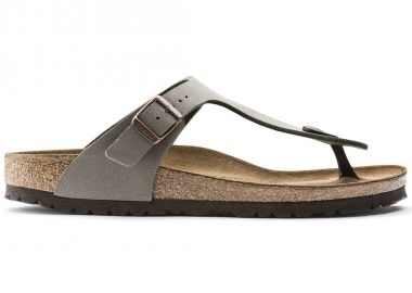 Men's gray Birkenstock Gizeh BirkoFlor Nubuck Stone regular 43391 - Birkenstock - 