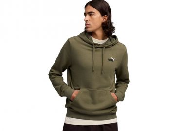 Men's Puma ESS 2 Color Small No 1 Logo Hoodie olive 684719 81 - Puma - 