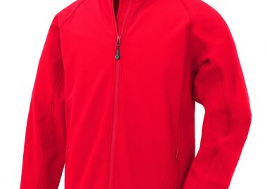 Men s Recycled 2-Layer Printable Softshell Jacket Result Recycled R901M Red - Result Recycled - 
