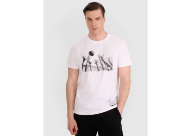 Men's regular tshirt with volleyball print 4F 4FRAW25TTSHM331910S - 4f - 