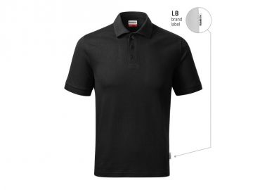 Men's Resist Heavy Polo Shirt Black 01 brand label - Malfini - 
