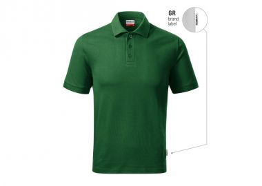 Men's Resist Heavy Polo Shirt Bottle Green 06 brand label - Malfini - 