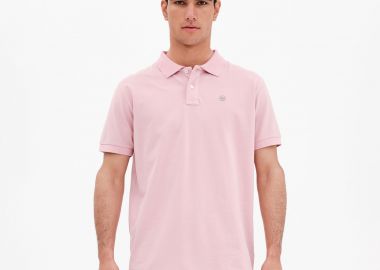 MEN'S SHORT SLEEVE POLO SHIRT ΡΟΖ - BASEHIT - 