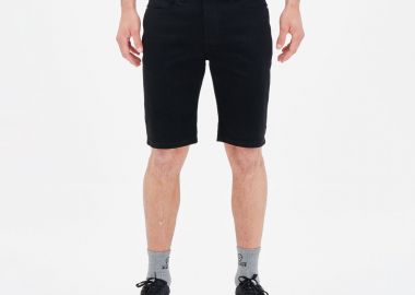 MEN'S STRETCH DENIM SHORTS ΜΑΥΡΟ - BASEHIT - 