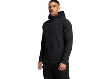 Men's sweatshirt adidas Designed for Training COLDRDY FullZip Hoodie black IN5607 - adidas performance - 