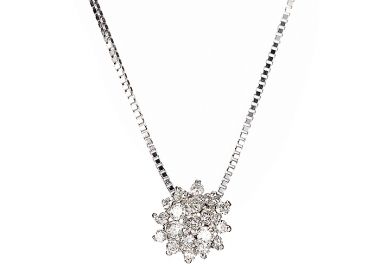 Μενταγιόν με Διαμάντια Λευκόχρυσος Κ18 - 04359 -  - 