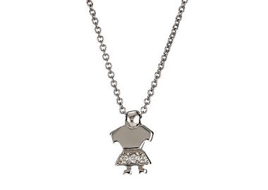 Μενταγιόν με Διαμάντια Λευκόχρυσος Κ18 - 09008 -  - 