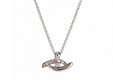 Μενταγιόν με Διαμάντια Λευκόχρυσος Κ18 - 09012 -  - 