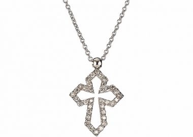 Μενταγιόν με Διαμάντια Λευκόχρυσος Κ18 - 11003 -  - 