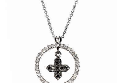 Μενταγιόν με Διαμάντια Λευκόχρυσος Κ18 - 11024B1P -  - 