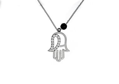 Μενταγιόν με Ζιργκόν Λευκόχρυσος Κ14 - 11051 -  - 