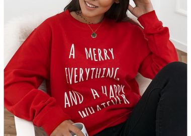 MERRY EVERYTHING WOMEN SWEATSHIRT - sense-shop - 