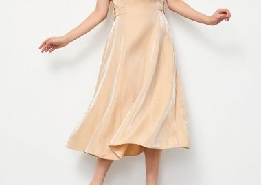 Μεσάτο γυναικείο φόρεμα με βάτες Freidi - SOU - 