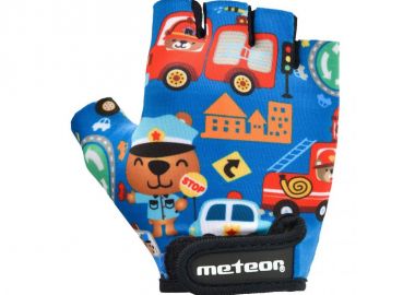 Meteor Safe City 26178-26179-26180 Κοντά Γάντια Ποδηλασίας Παιδικά Πολύχρωμα - Meteor - 