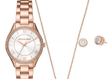 MICHAEL KORS Lauryn Crystals Gift Set - MK4850, Rose Gold case with Stainless Steel Bracelet - Michael Kors - 