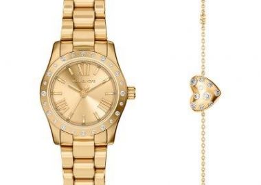 MICHAEL KORS Lexington Gift Set - MK4992, Gold case with Stainless Steel Bracelet - Michael Kors - 