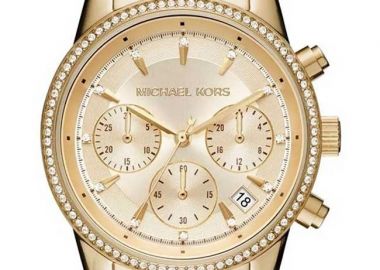 MICHAEL KORS Ritz Chronograph - MK6356, Gold case with Stainless Steel Bracelet - Michael Kors - 
