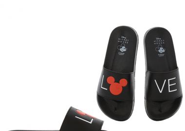 MICKEY MOUSE Twin Σαγιονάρα 30-41 - ΜΑΥΡΟ - Mickey Mouse - 