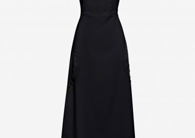 Midi A-Line Dress in Black - Cutcuutur - 