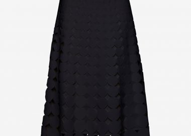 Midi A-Line Skirt in Black - Cutcuutur - 