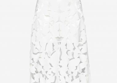 Midi A-Line Skirt in White - Cutcuutur - 