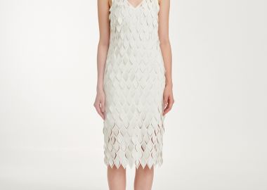 Midi Dress in White - Cutcuutur - 