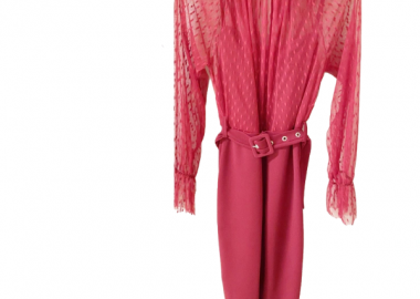 Midi Φόρεμα Με Ζώνη Μπορντώ - Amelie's - 