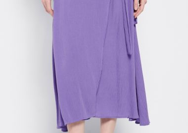 Midi κρουαζέ φούστα από βισκόζη - FUNKY BUDDHA - 