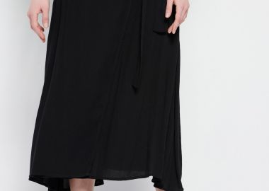 Midi κρουαζέ φούστα από βισκόζη - FUNKY BUDDHA - 