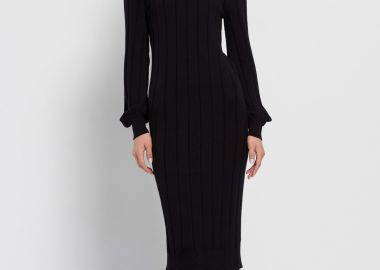 Midi πλεκτό φόρεμα - FUNKY BUDDHA - 