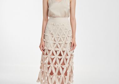 Midi Skirt in Beige - Cutcuutur - 