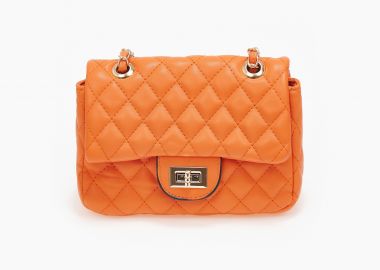 Μικρή καπιτονέ τσάντα - Πορτοκαλί - Issue - 