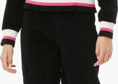 Minerva Χειμερινό Γυναικείο Σετ Πιτζάμας Βελουτέ Μαύρο - Minerva - 