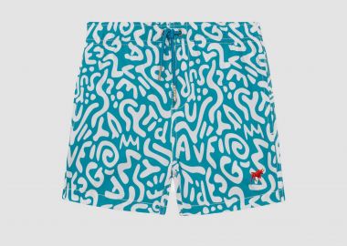 Minerva παιδικό μαγιό βερμούδα με print - 96-37762-003-070 Πετρόλ - MINERVA - 
