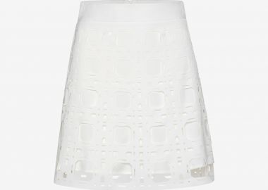 Mini A-Line Skirt in White - Cutcuutur - 