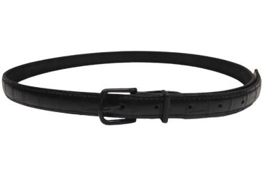 mini croco ζώνη Enzo black - PerfectDress.gr - 