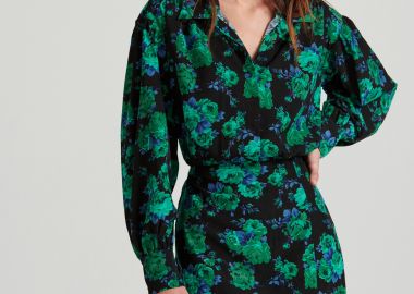 Μίνι εμπριμέ σεμιζιέ φόρεμα - FUNKY BUDDHA - 