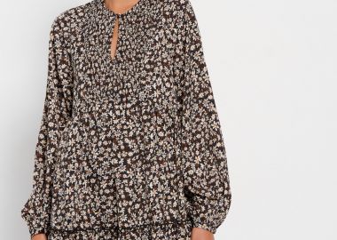 Μίνι φλοράλ φόρεμα με βολάν - FUNKY BUDDHA - 