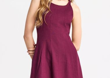 Μίνι φόρεμα linen blend - FUNKY BUDDHA - 