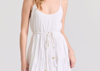 Μίνι φόρεμα με βολάν από βισκόζη - FUNKY BUDDHA - 