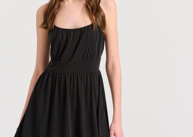 Μίνι φόρεμα με λάστιχο στη μέση - FUNKY BUDDHA - 