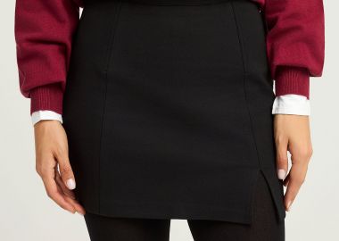 Mini φούστα σε ίσια γραμμή - FUNKY BUDDHA - 