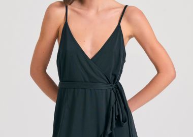 Mini κρουαζέ φόρεμα με βολάν - FUNKY BUDDHA - 