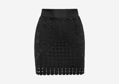 Mini Skirt in Black Scuba - Cutcuutur - 