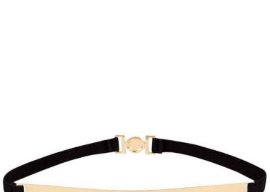 minimal golden plate ελαστική ζώνη Εve mini - PerfectDress.gr - 