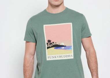 Minimal paint printed t-shirt - FUNKY BUDDHA - 