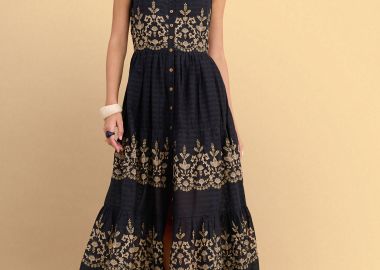 Μίντι boho φόρεμα με κεντημένο σχέδιο - 5206179098281 -  - 