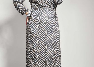 Μίντι φόρεμα κρουαζέ zebra print VERO MODA -  - 