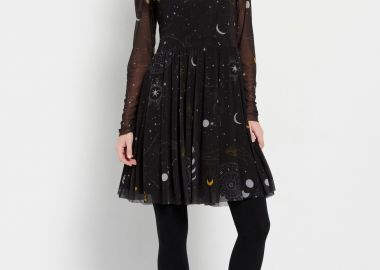 Μίντι φόρεμα με all over τύπωμα - FUNKY BUDDHA - 