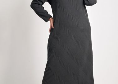 Μίντι φόρεμα με μακριά μανίκια -  - 